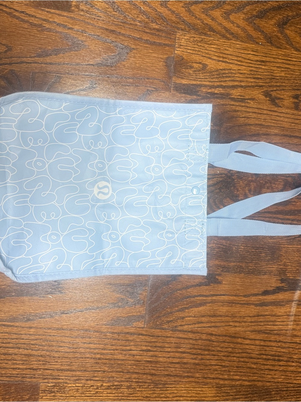 lululemon athletica Light Blue Tote with White Scribble Print